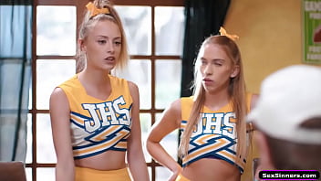 Coach and cheerleaders indulge in anal and rimming in this steamy video